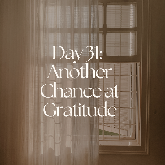 Day 31: Another Chance at Gratitude