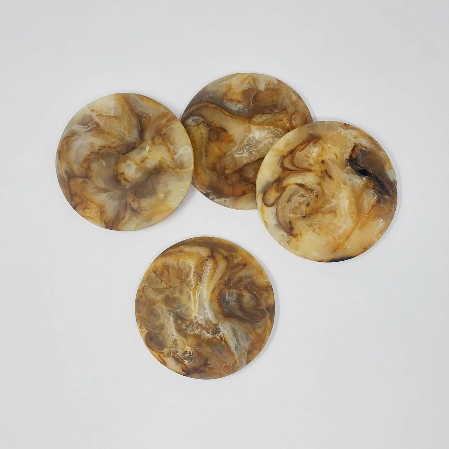 Tortoiseshell Coasters in Round
