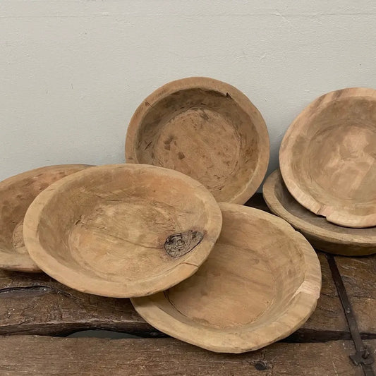 Rustic Aged Dough Bowl