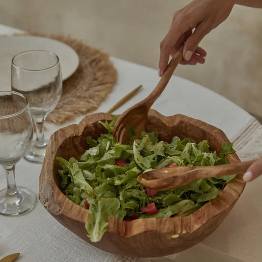 Squiggle Teak Serving Set