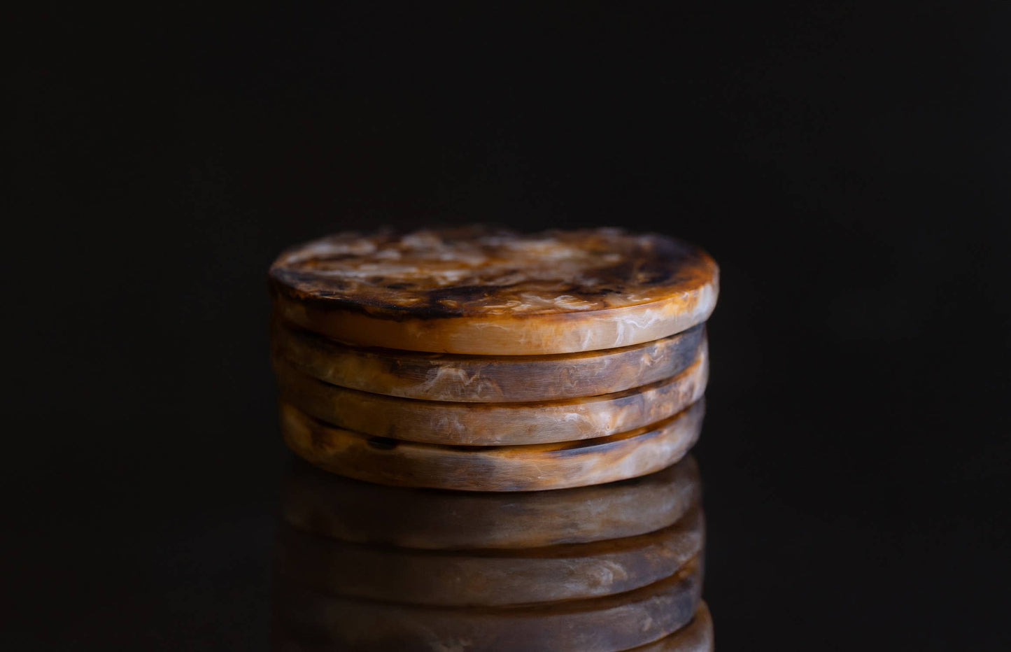 Tortoiseshell Coasters in Round